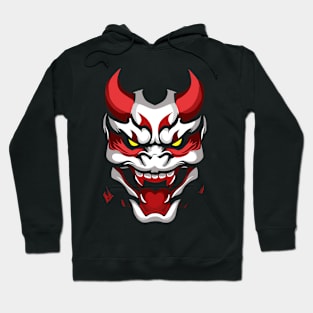 Japanese demonic Hannya mask Hoodie